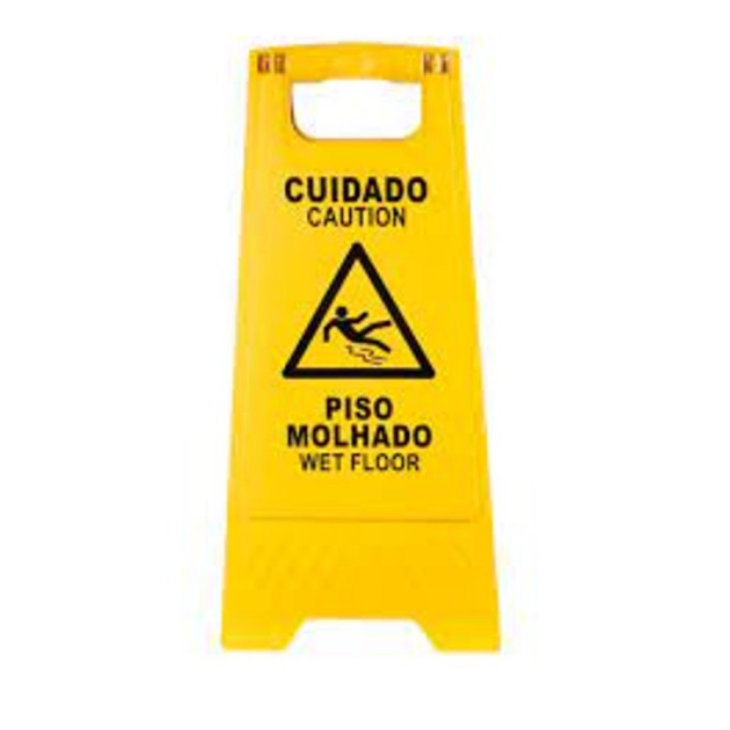 PLACA SINALIZADORA PISO MOLHADO SANTA CLARA/SUPERPRO