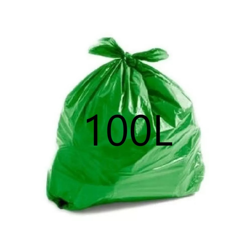 SACO LIXO 60x100Un 70x80x0 03mm VERDE