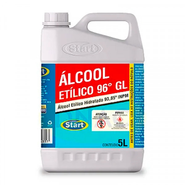 ALCOOL LIQUIDO 92,8% ETILICO START (96º)  5L