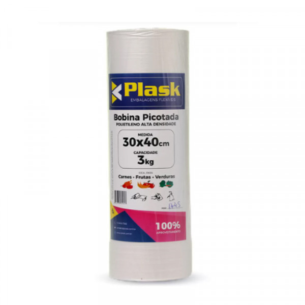 BOBINA PICOTADA PLASK REFORCADA FUNDO RETO 30x40