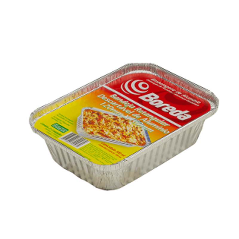 BANDEJA BOREDA  D6 RETANGULAR 500ml 120x160mm 100Un