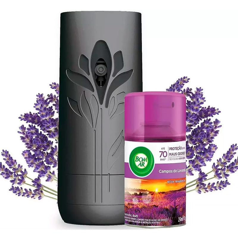 BOM AR FRESHMATIC APARELHO + FLOR ALGODAO REFIL  250ml