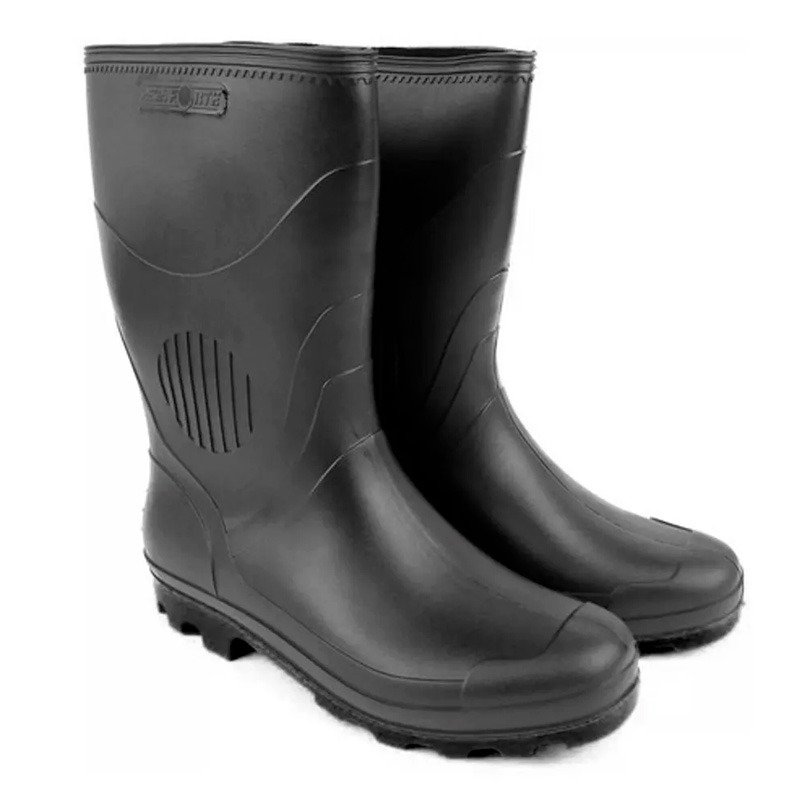 BOTA BORRACHA CANO MEDIO PRETA  Nº35