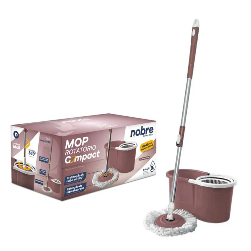 MOP GIRATORIO COMPACT  NOBRE BALDE ROSA 9L