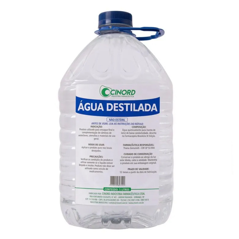 AGUA DESTILADA CINORD 5L AGUA DESTILADA CINORD 5L