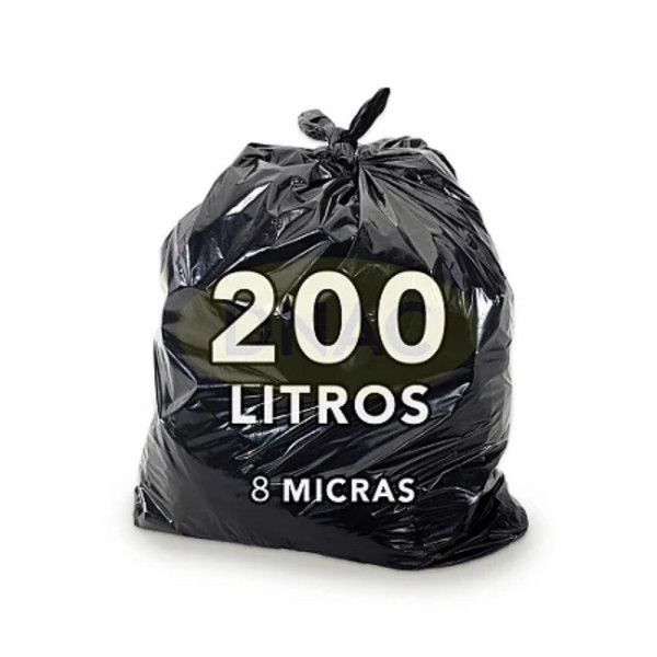 SACO LIXO 200x100Un 90x106x0 08mm PRETO