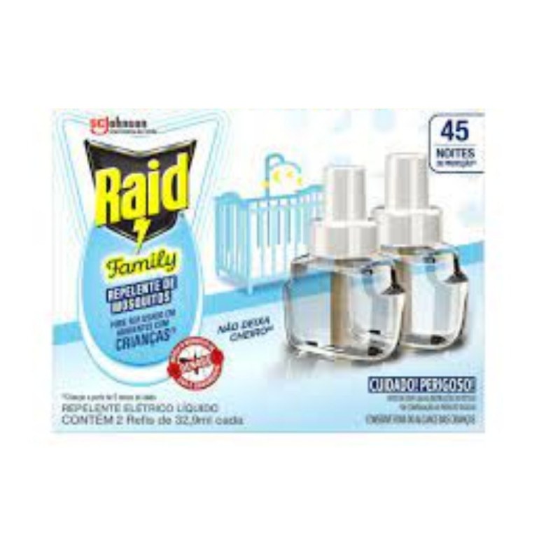 INSETICIDA RAID ELETRICO 45N REFIL 2x35ml