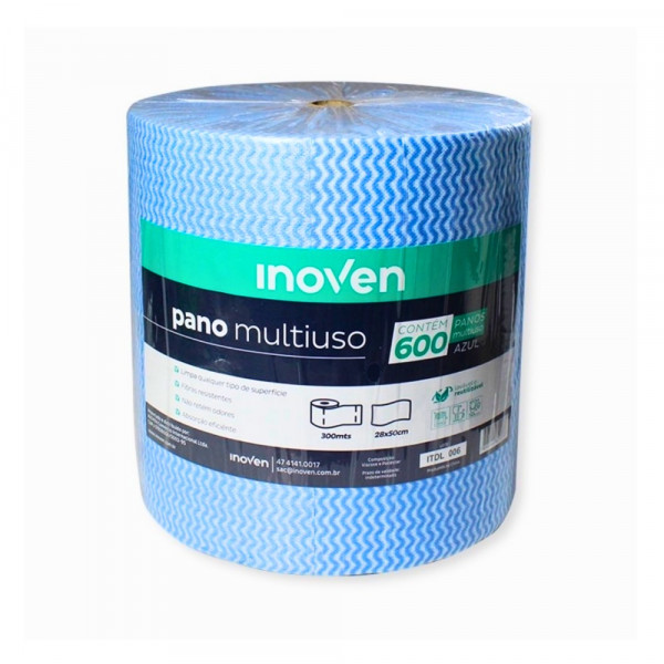 PANO HIG MULTIUSO INOVEN AZUL  28x300m 600Un