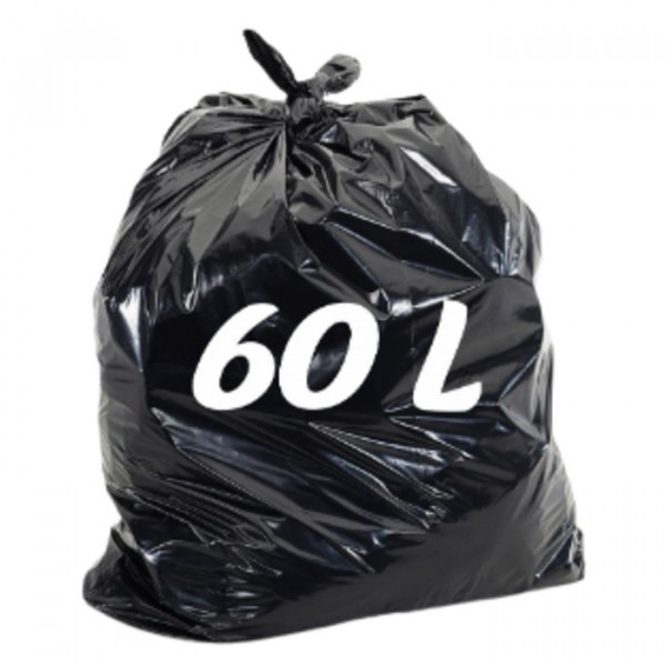 SACO LIXO 60x100Un 50x60x0 03m PRETO