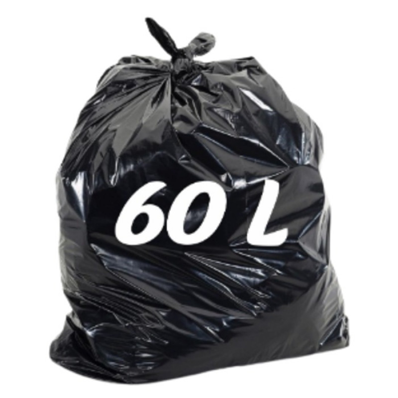 SACO LIXO 60x100Un 50x60x0 03m PRETO