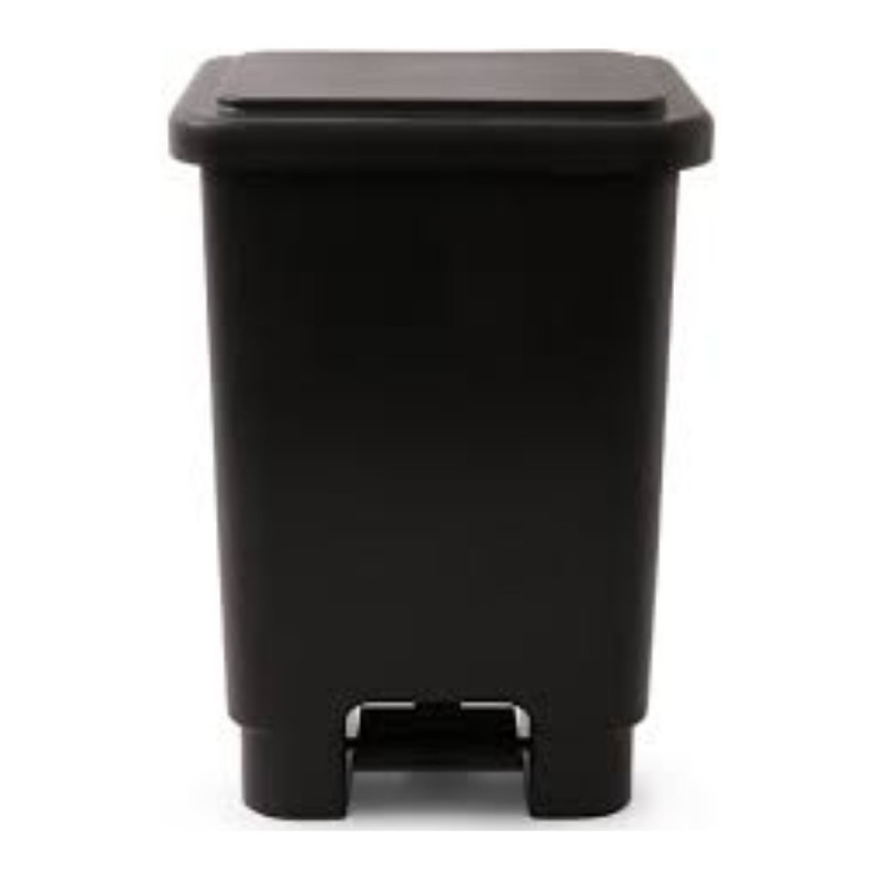 LIXEIRA LAR PLASTICO PEDAL PRETA  100L