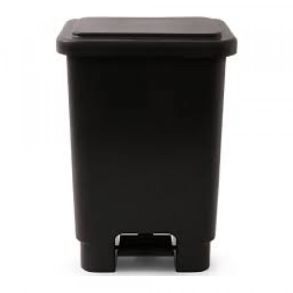 LIXEIRA LAR PLASTICO PEDAL PRETA  100L