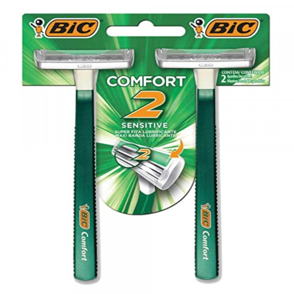 APARELHO BARBEAR BIC COMFORT C/ 2 LAMINAS PELE SENSIVEL VERDE 2 Un