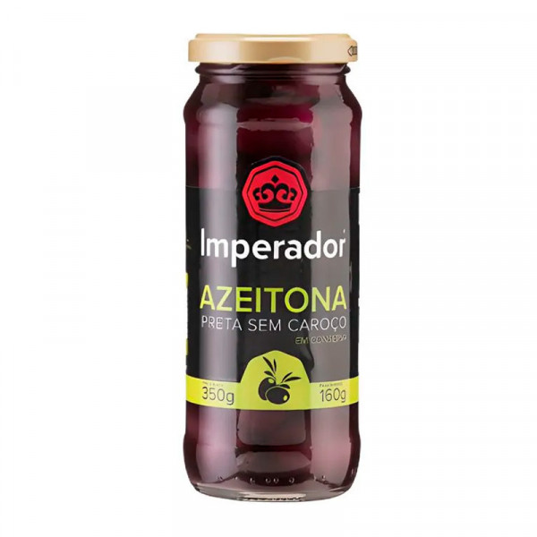 AZEITONA IMPERADOR COM CAROCO PRETA  160g