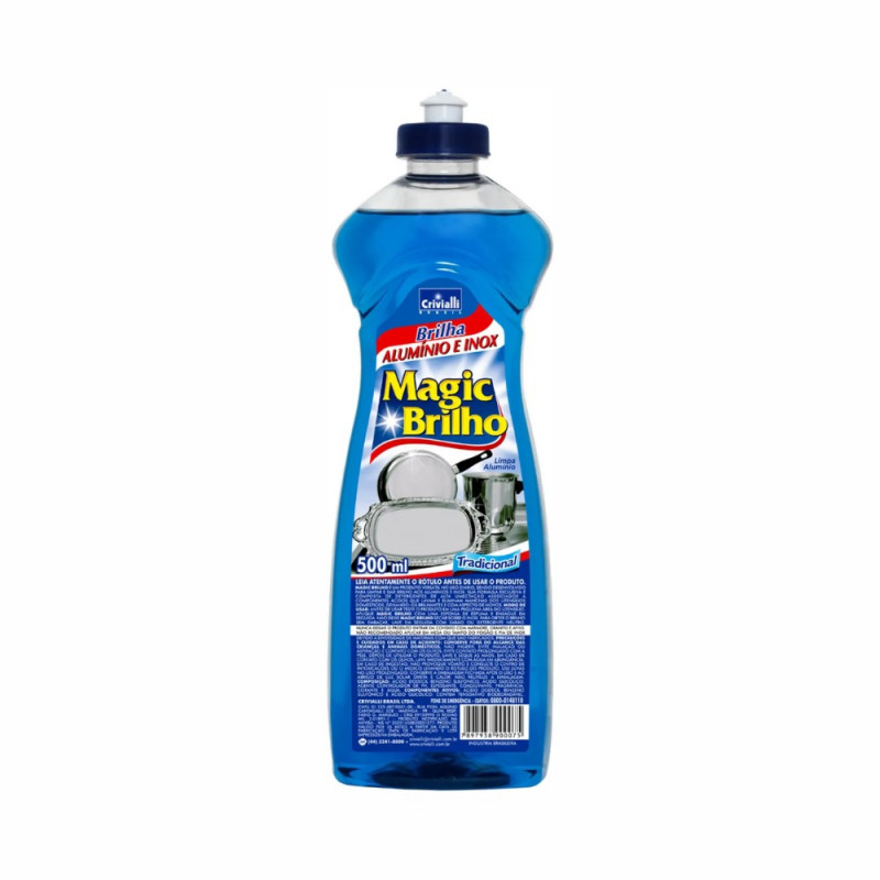 BRILHA ALUMINIO E INOX MAGIC AZUL 500ml BRILHA ALUMINIO E INOX MAGIC AZUL 500ml