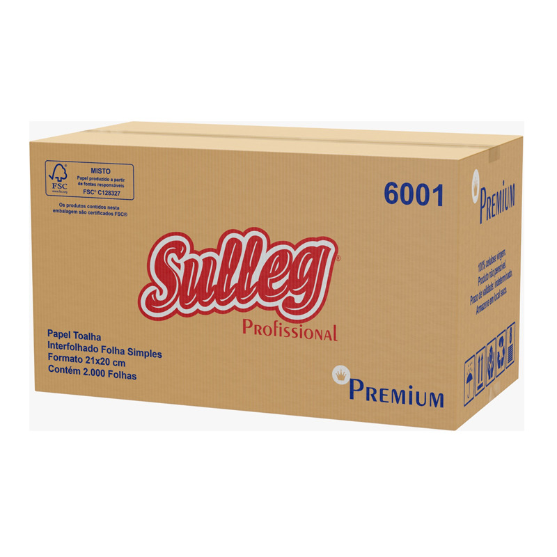 PAPEL TOALHA INTERFOLHADO SULLEG PREMIUM FS  2000Fl  Ref.6001