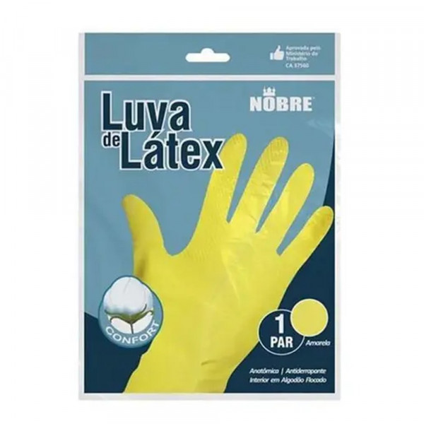 LUVA LATEX SLIM NOBRE AMARELA M