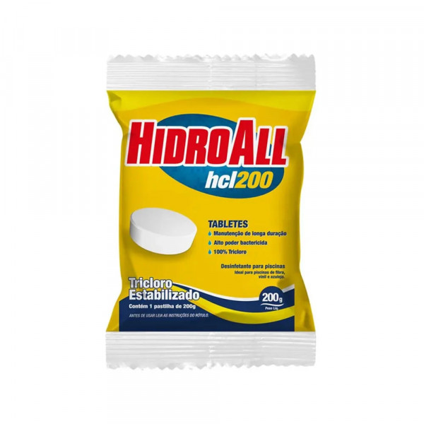 PISCINA CLORO TABLETE HIDROALL 200g