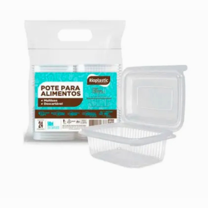 KIT POTE RETANGULAR PRAFESTA/CRISTALCOPO  24x500ml