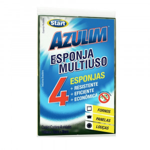 ESPONJA DUPLA FACE AZULIM START VERDE/AMARELA  4Un
