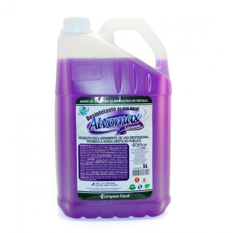DESINFETANTE CONCENTRADO OFFICER ALVO MAX LAVANDA  5L 1:50