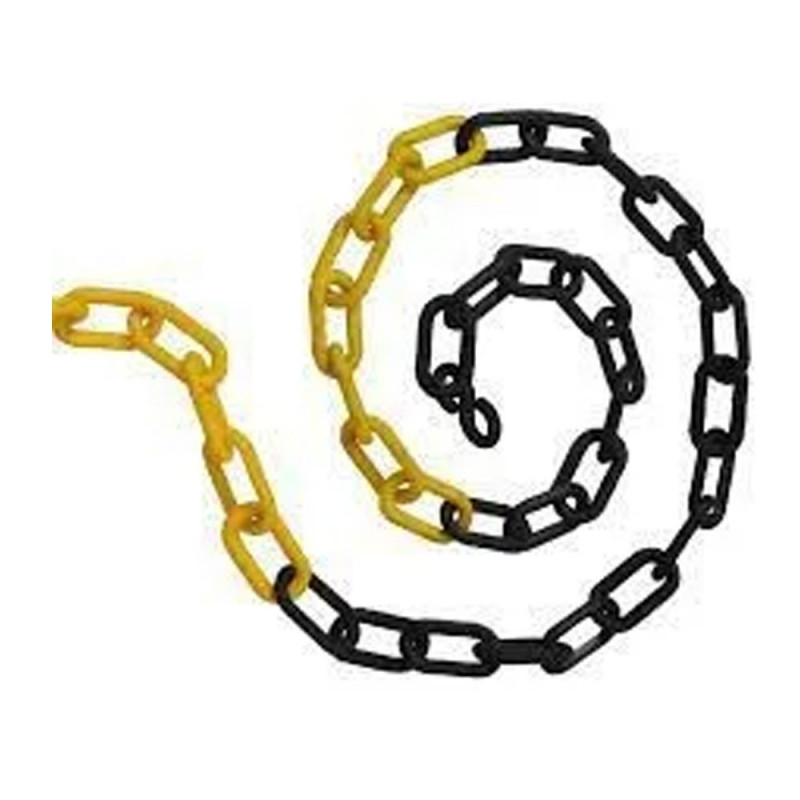 CORRENTE PLASTICA  AMARELA/PRETA  25m