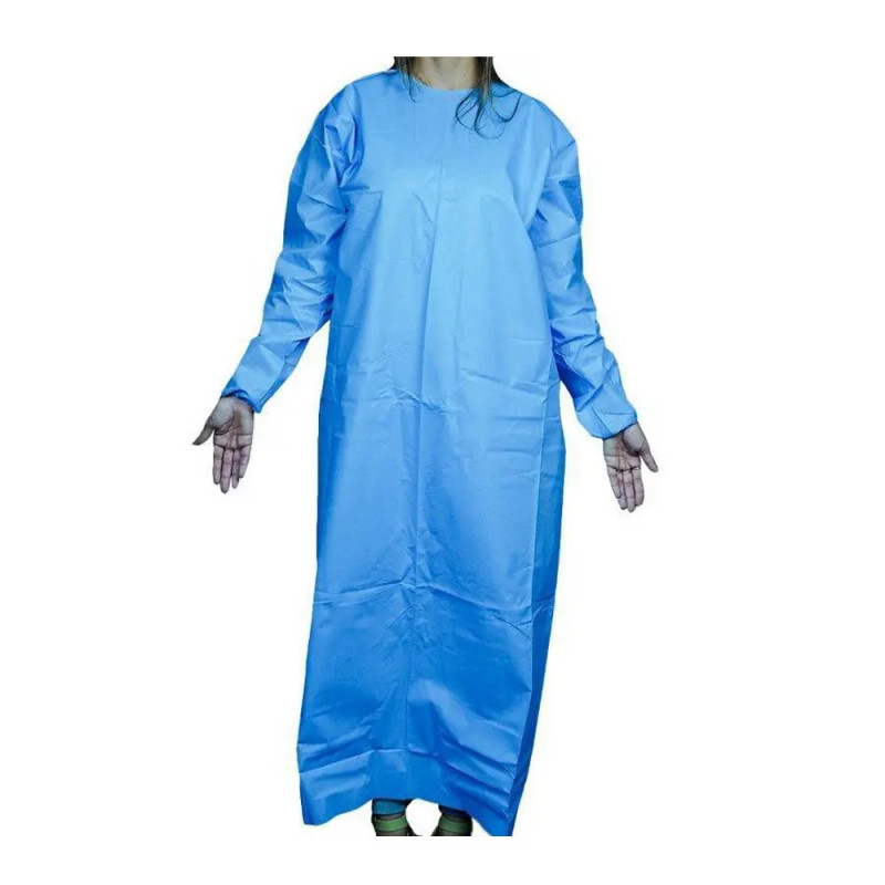 AVENTAL DESCARTAVEL ANAPOLIS 40g TNT MANGA LONGA AZUL  10Un
