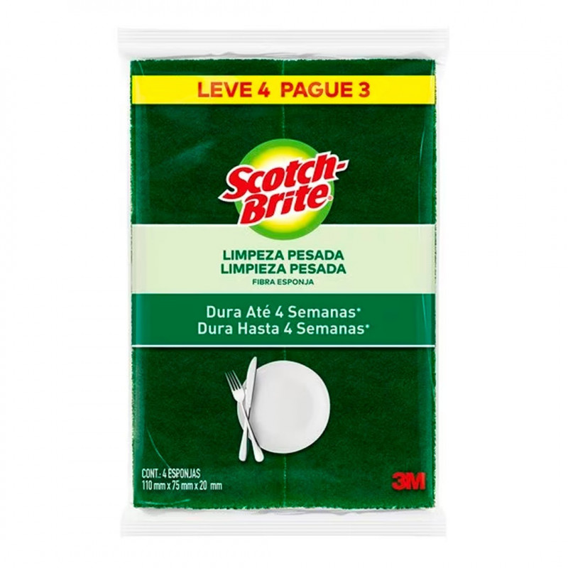 ESPONJA DUPLA FACE SCOTCH BRITE LV4Pg3