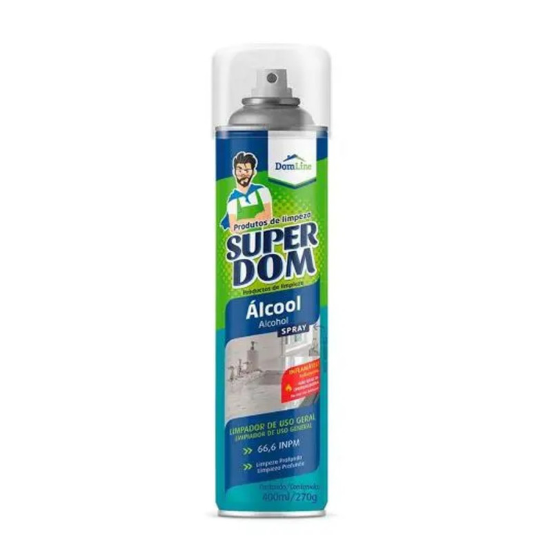 ALCOOL SPRAY 66,6º INPM SUPER DOM 400ml