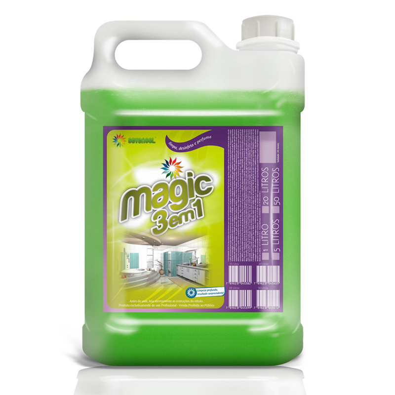 LIMPADOR PERFUMADO CONCENTRADO SEVEM MAGIC TRADICIONAL 3x1 5L 1:80