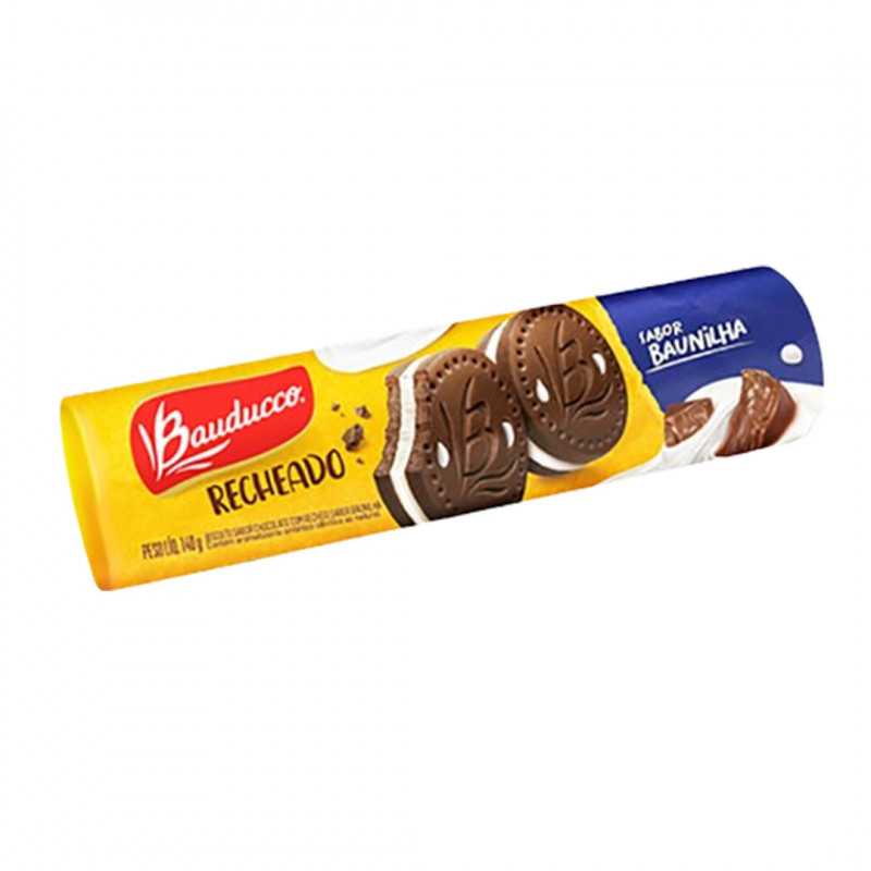 BISCOITO BAUDUCCO GULOSOS RECHEADO BAUNILHA 140g*VENDA APENAS NA LOJA*