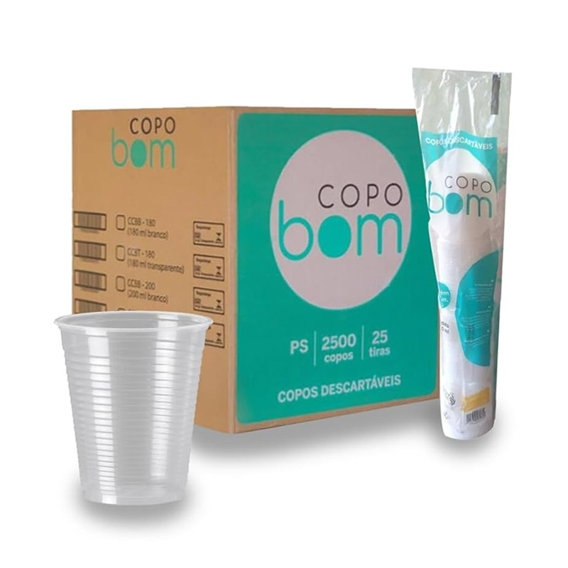 COPO DESCARTAVEL COPOBOM T PS TRANSPARENTE 2500x200ml