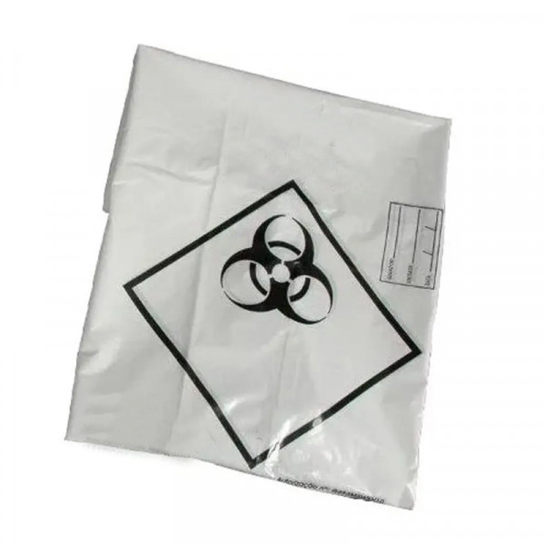 SACO LIXO 100X100UN 75cmX105cmx0,04 INFECTANTE BRANCO FIBRA HBI1002